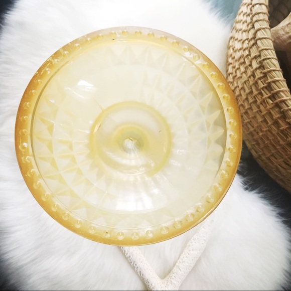 MID CENTURY MOD Golden Frosted Pedestal Candy Dish - Picture 4 of 7